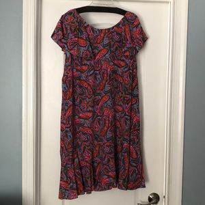 Woman’s j crew size 16 paisley dress silk